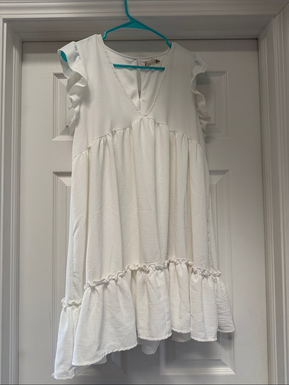 Altar’d State White Ruffle Sleeve Sundress